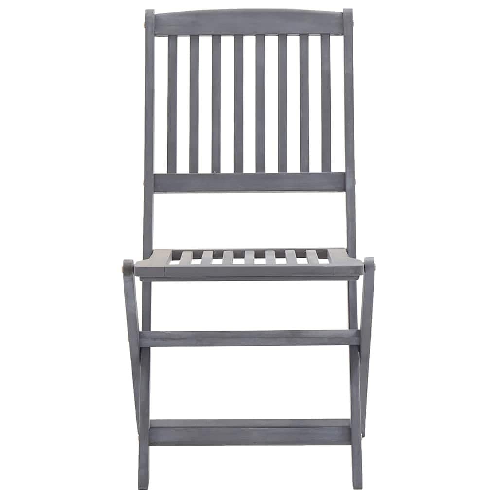 Set van 2 klapstoelen met kussens, gemaakt van massief acaciahout. — afbeelding 4