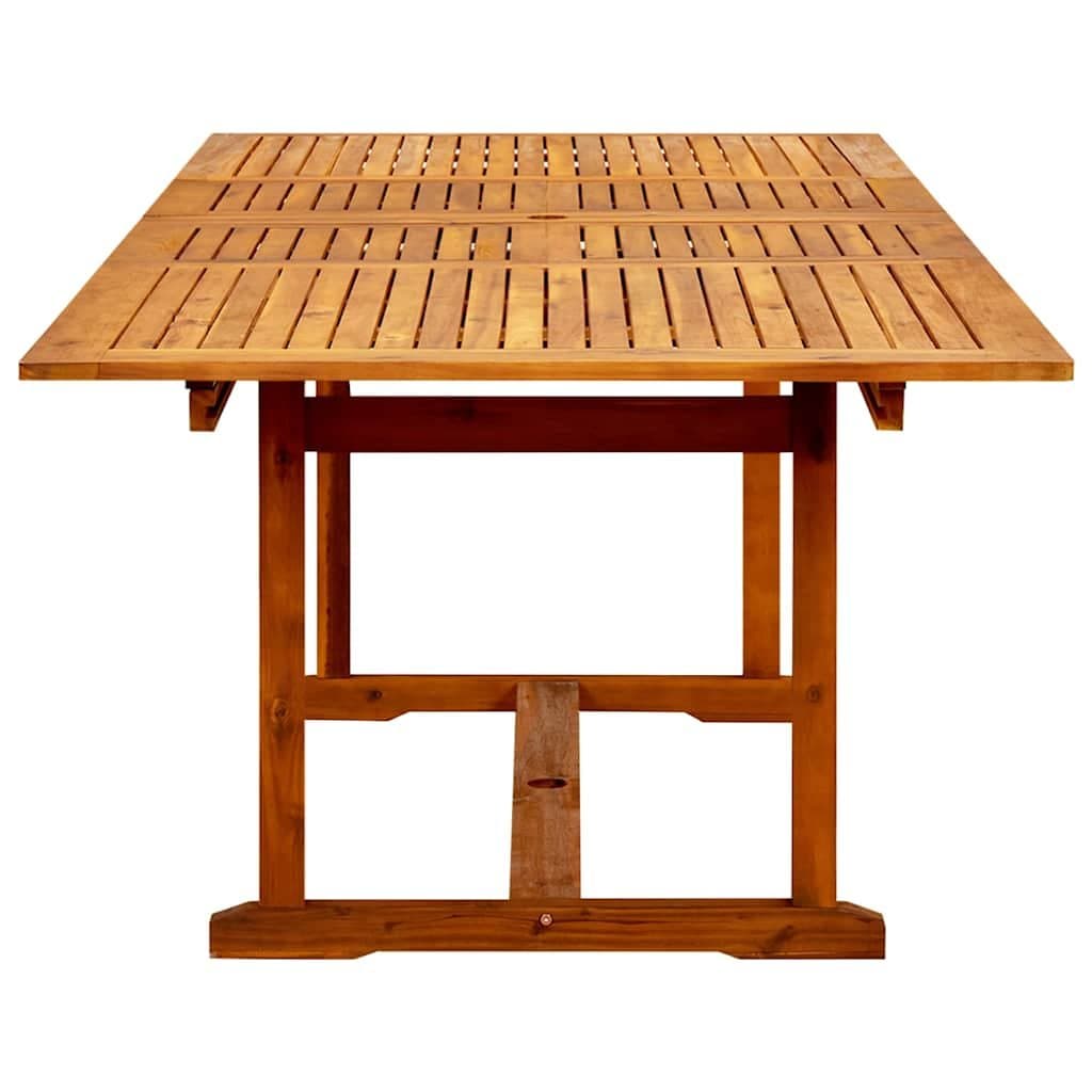 Tuintafel (160-240)x100x75 cm massief acaciahout — afbeelding 5
