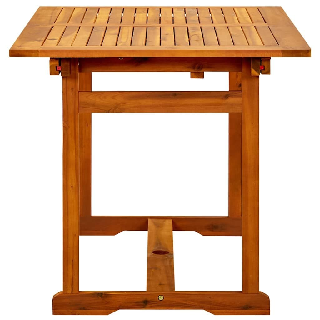 Tuintafel (120-170)x80x75 cm massief acaciahout — afbeelding 5