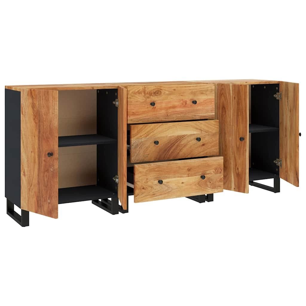 3-delige Dressoirs massief acaciahout — afbeelding 4