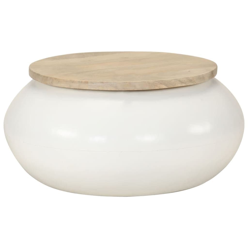 Salontafel 51x51x27 cm massief mangohout — afbeelding 3