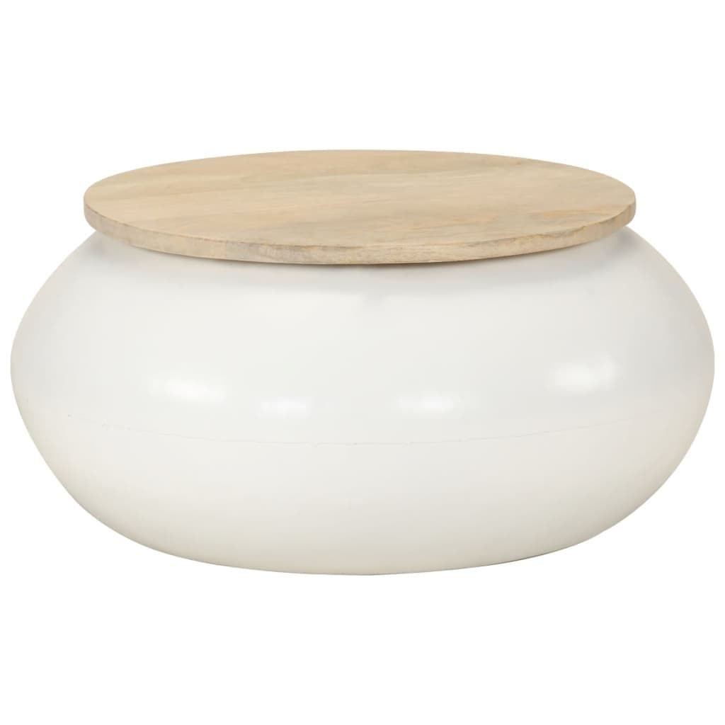 Salontafel 51x51x27 cm massief mangohout — afbeelding 4