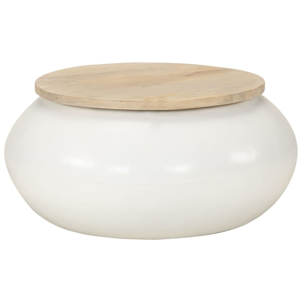Salontafel 51x51x27 cm massief mangohout — afbeelding 5