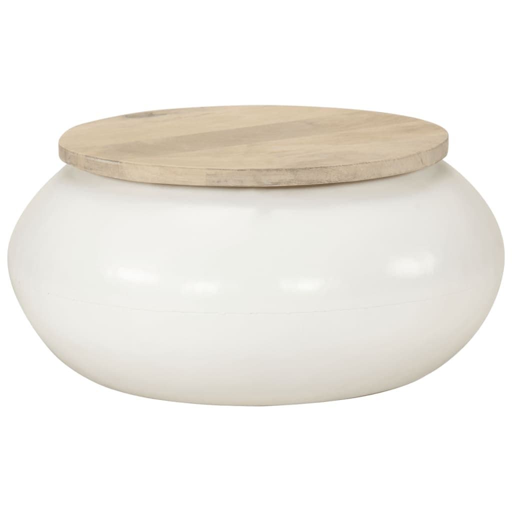 Salontafel 51x51x27 cm massief mangohout — afbeelding 6