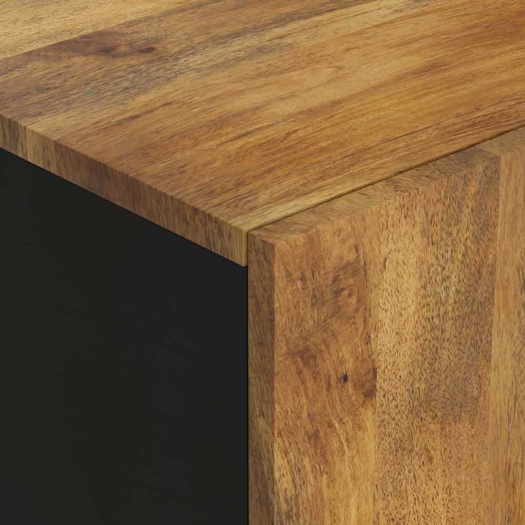 Dressoir met 2 deuren 90x33x75 cm massief mangohout — afbeelding 6