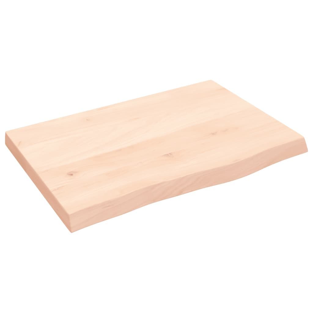 Tafelblad 60x40x(2-4) cm onbehandeld massief eikenhout — afbeelding 2