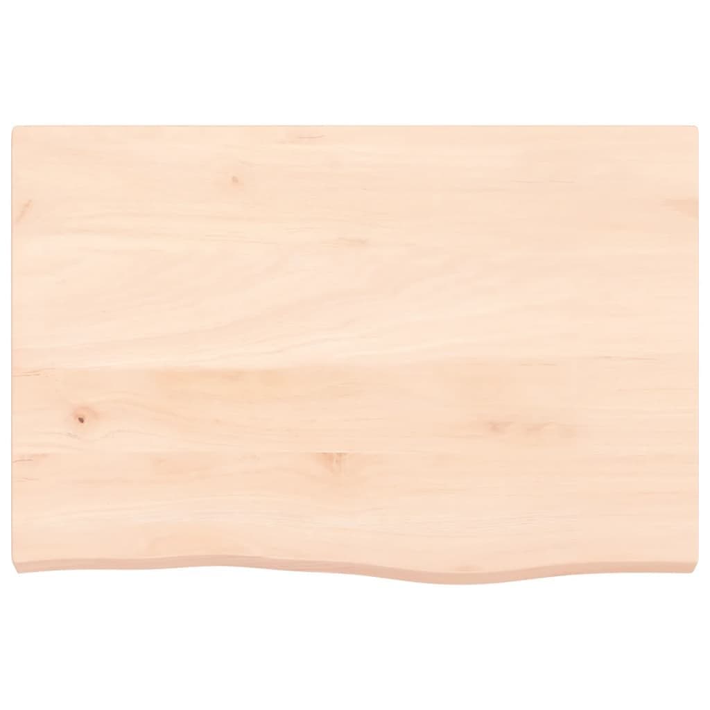 Tafelblad 60x40x(2-4) cm onbehandeld massief eikenhout — afbeelding 3