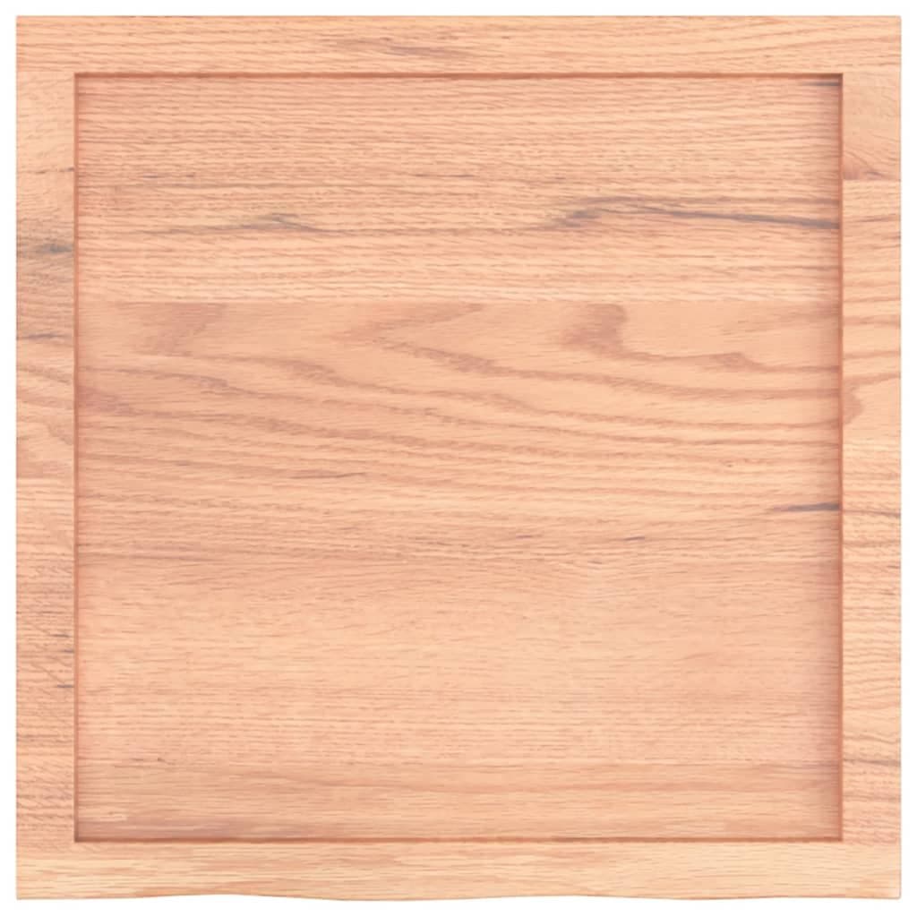 Tafelblad 60x60x(2-4) cm behandeld massief eikenhout lichtbruin — afbeelding 4