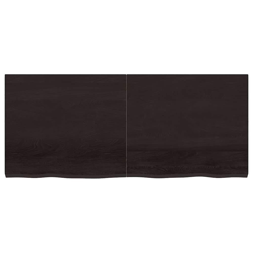 Tafelblad 140x60x(2-4)cm behandeld eikenhout donkerbruin — afbeelding 4