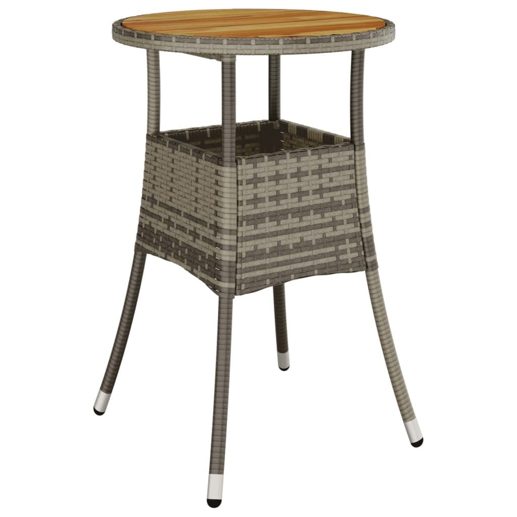 5-delige Bistroset met kussens poly rattan grijs — afbeelding 5