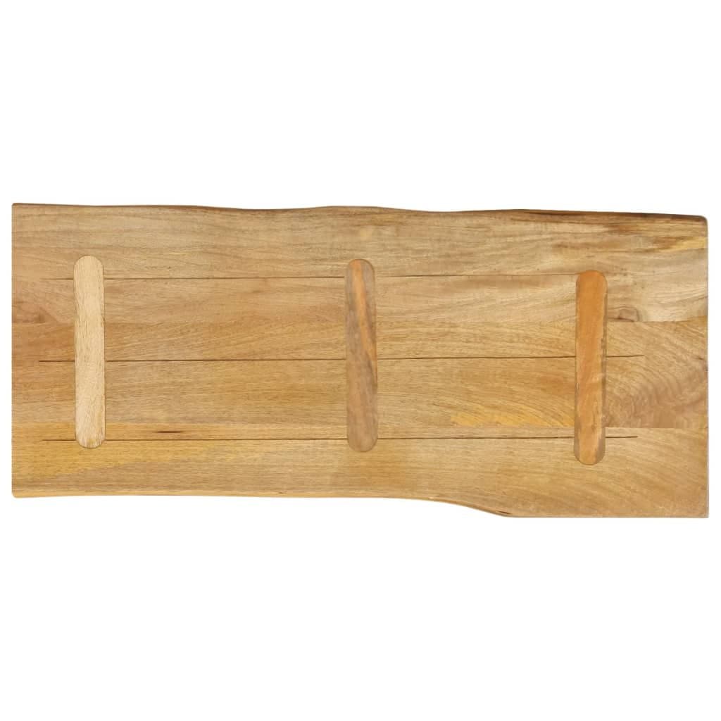 Tafelblad met natuurlijke rand 90x40x2,5 cm massief mangohout — afbeelding 5