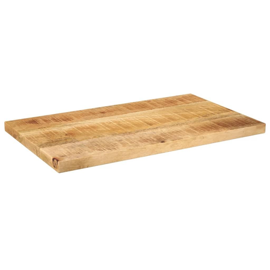 Tafelblad rechthoekig 50x40x2,5 cm massief ruw mangohout — afbeelding 2
