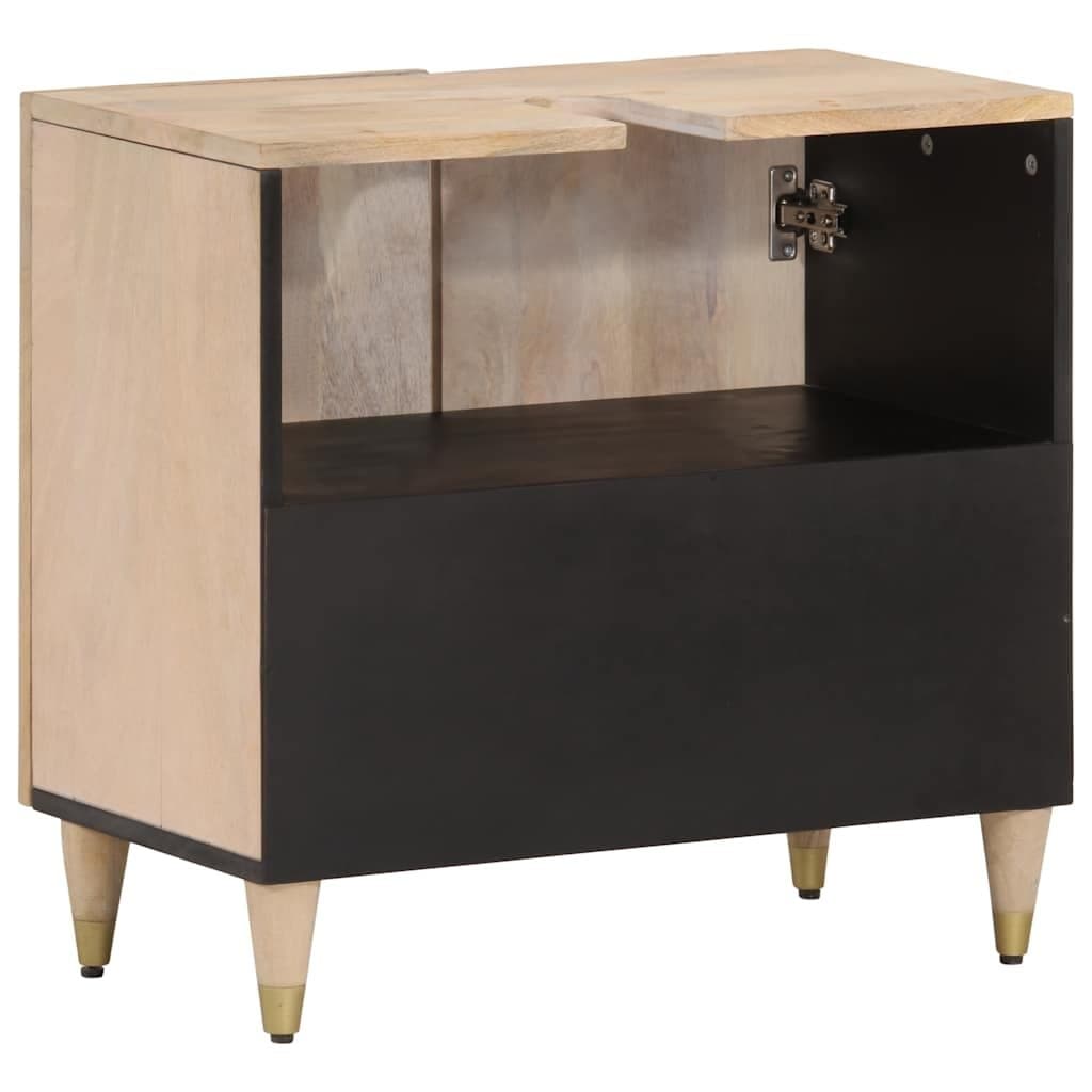 Wastafelkast 62x33x58 cm massief mangohout — afbeelding 6