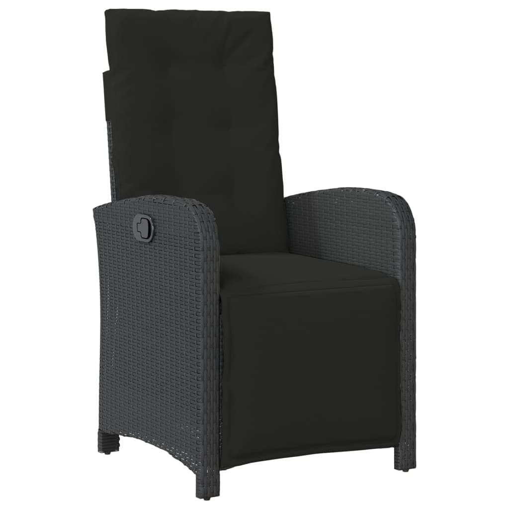 9-delige Tuinset poly rattan zwart — afbeelding 3