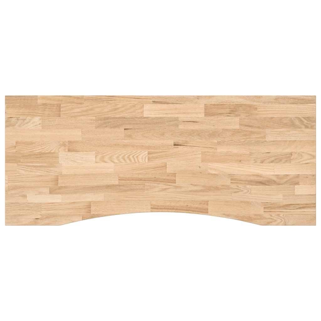 Bureaublad rechthoekig 120x60x2,5 cm onbehandeld eikenhout — afbeelding 2
