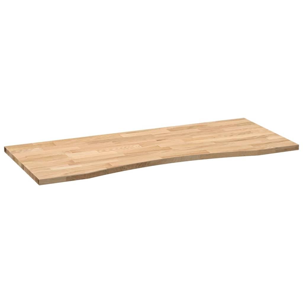Bureaublad rechthoekig 120x60x2,5 cm onbehandeld eikenhout — afbeelding 4