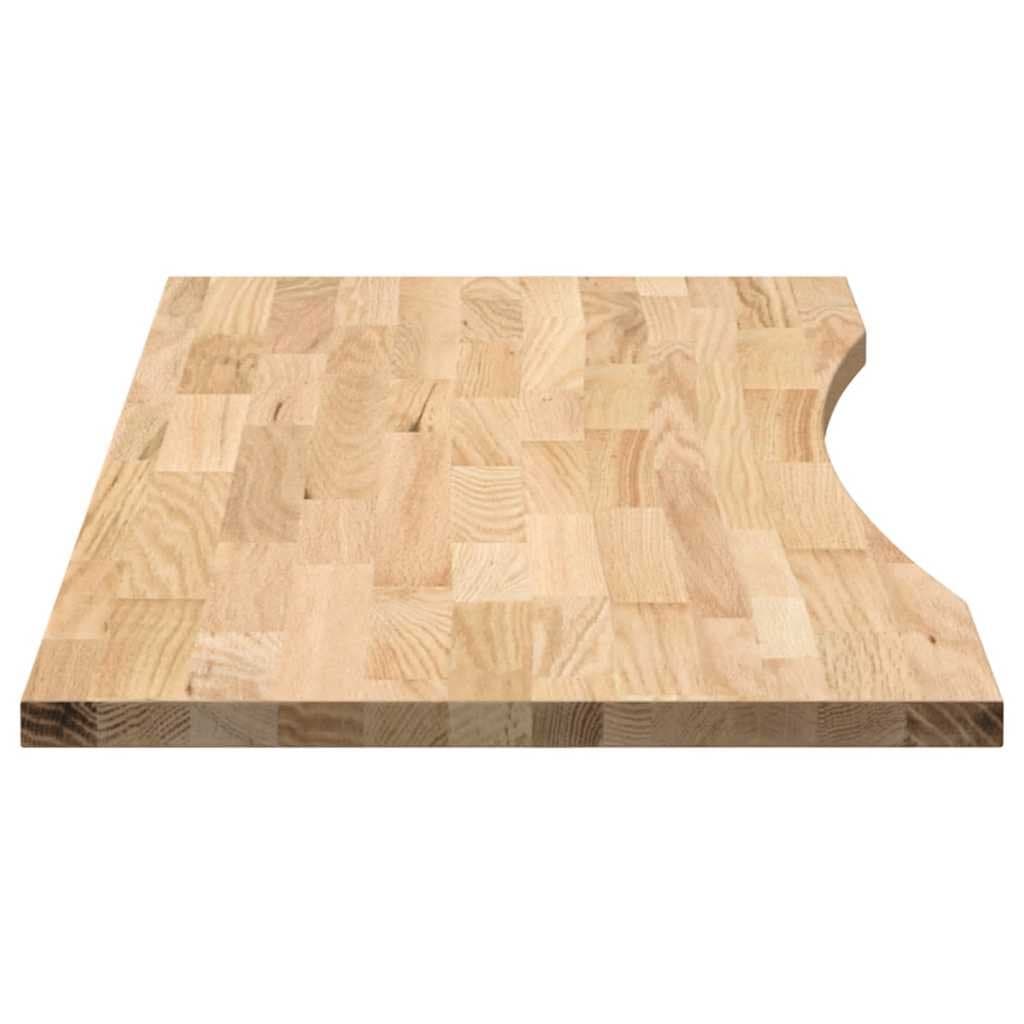 Bureaublad rechthoekig 120x60x2,5 cm onbehandeld eikenhout — afbeelding 6