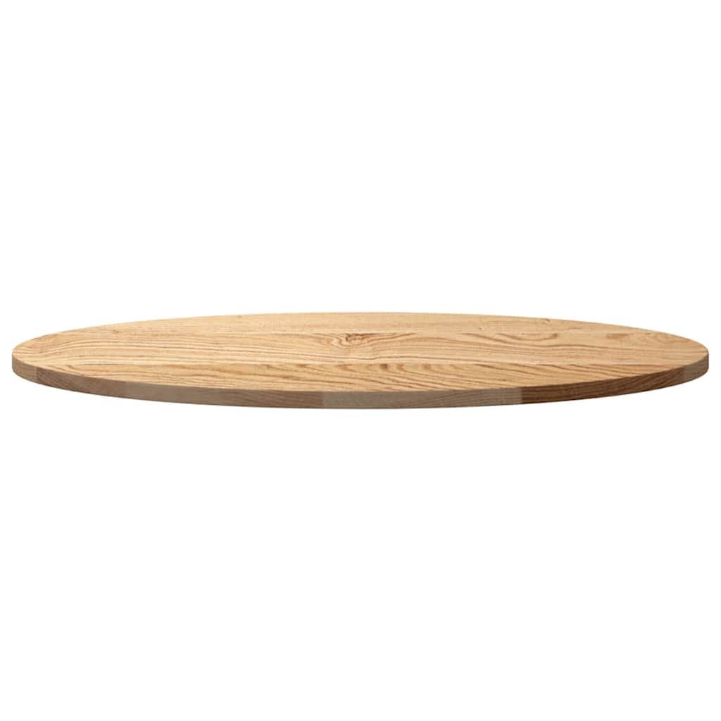 Tafelblad 80x40x2 cm ovaal massief eikenhout — afbeelding 5