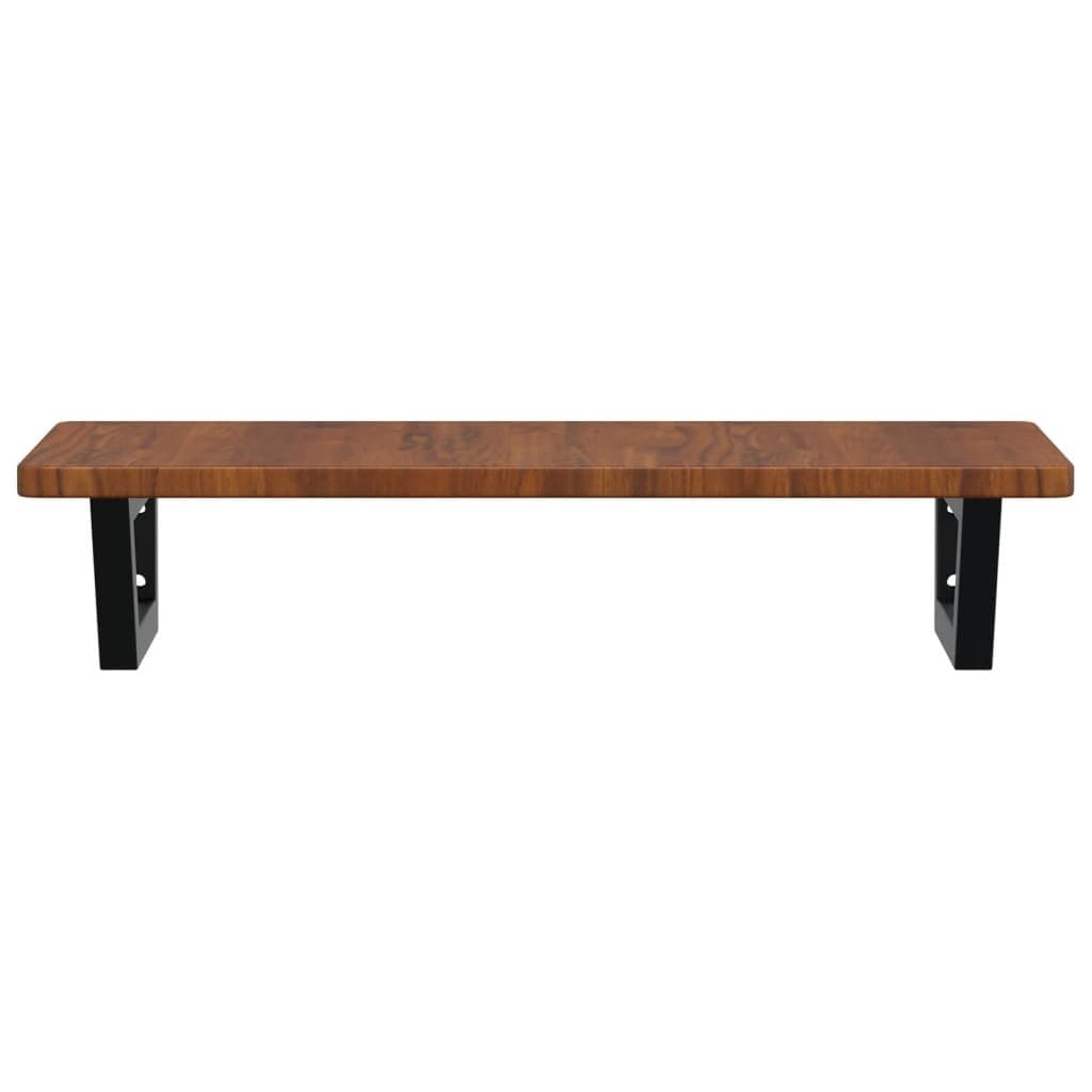 Badkamer wandschap staal en massief eikenhout — afbeelding 4