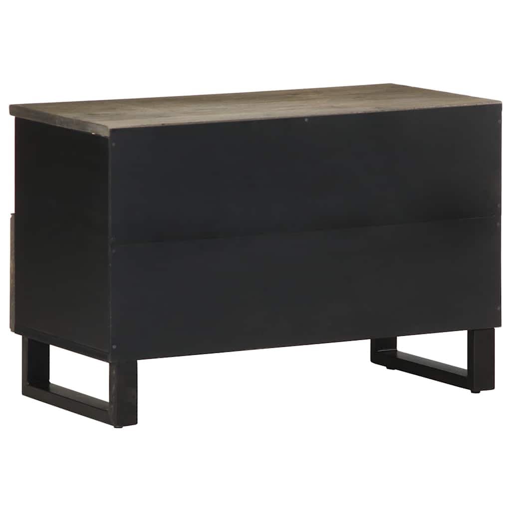 Tv-meubel 70x33x46 cm massief mangohout zwart — afbeelding 5
