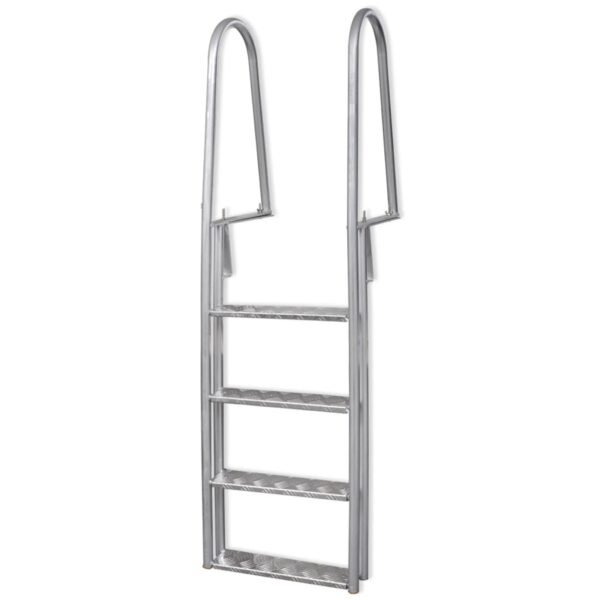 Provira Dok/zwembadladder met 4 treden aluminium 167 cm
