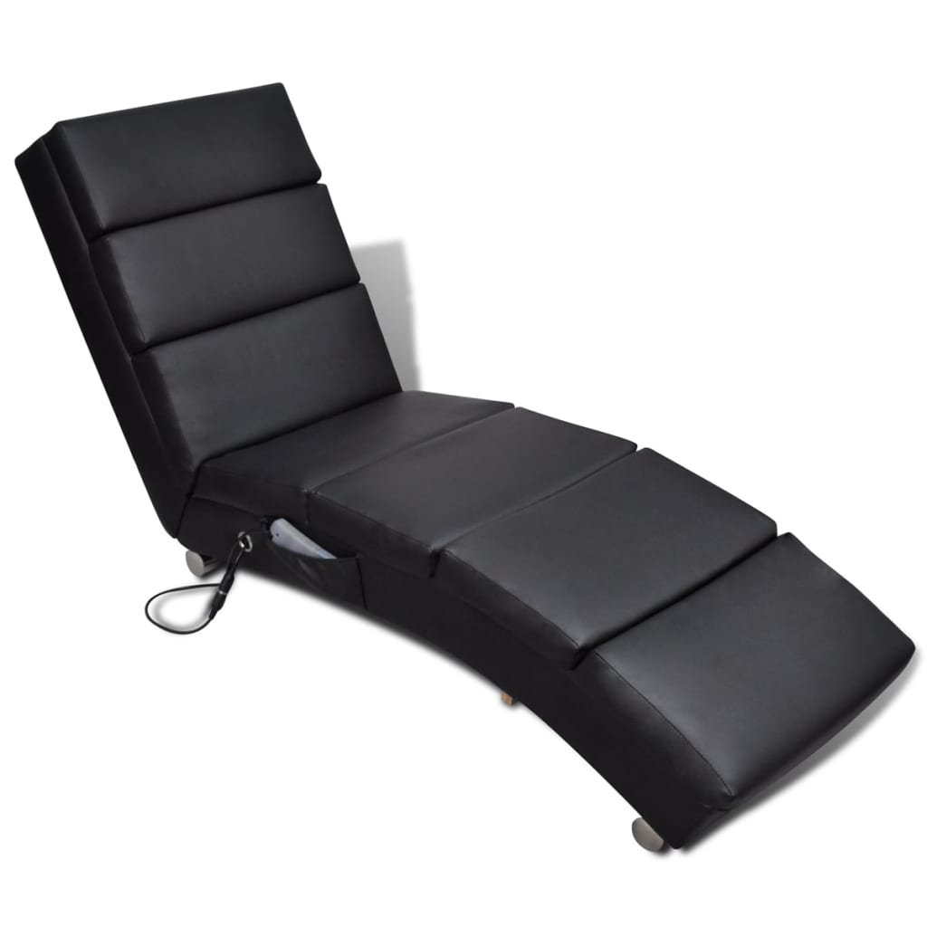 8718475872375_a_en_hd_1 Massagelounger kunstleer zwart - Afbeelding 1