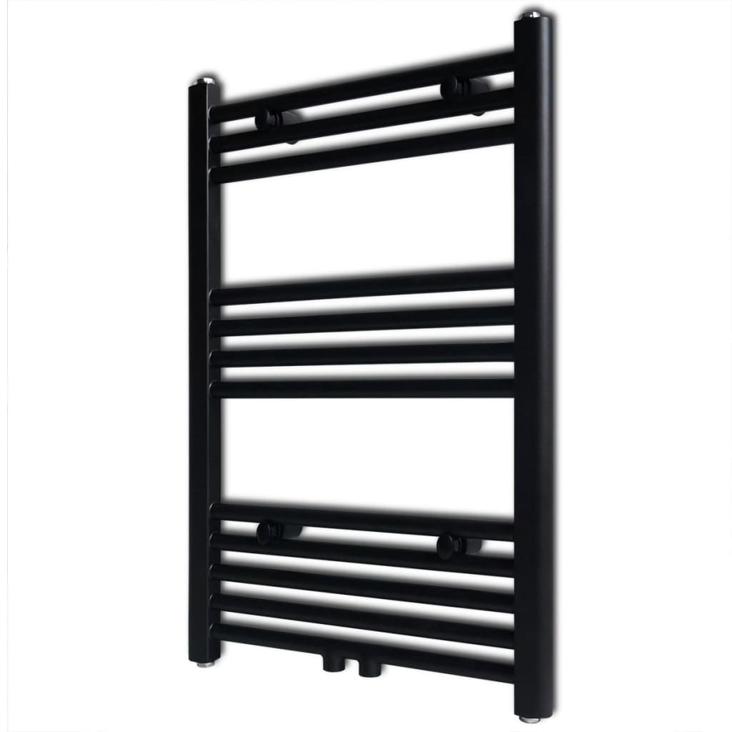 8718475947202_a_en_hd_1 Radiator / handdoekenrek recht 500x764 mm zwart - Afbeelding 1