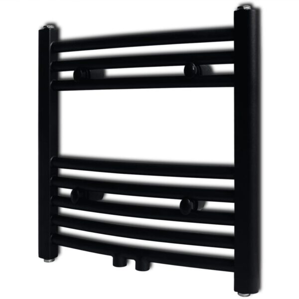 Provira Radiator / handdoekenrek gebogen 480x480 mm zwart