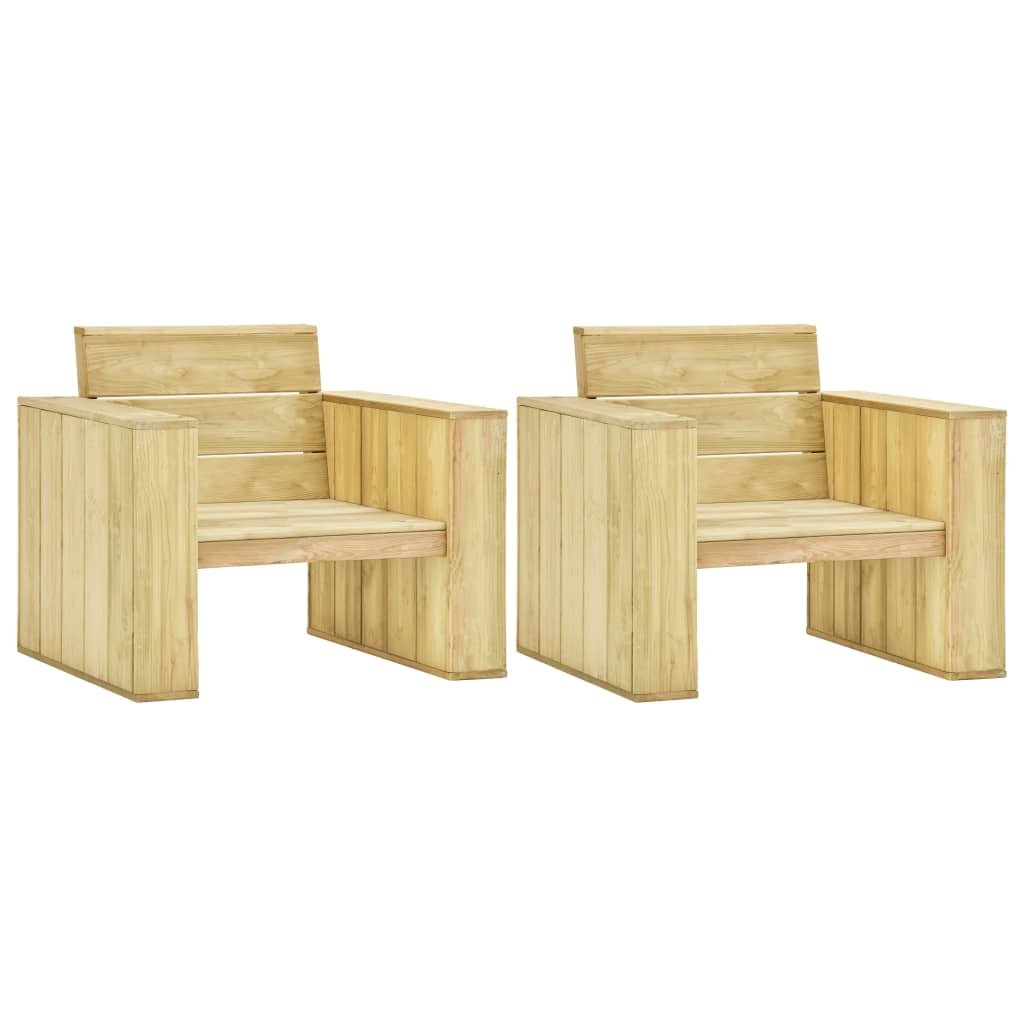 8719883889108_a_en_hd_1 Movio Tuinstoelen 2 st 89x76x76 cm geïmpregneerd grenenhout - Afbeelding 1