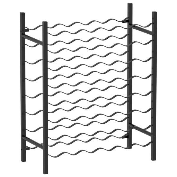 Provira Wijnrek voor 48 flessen metaal zwart