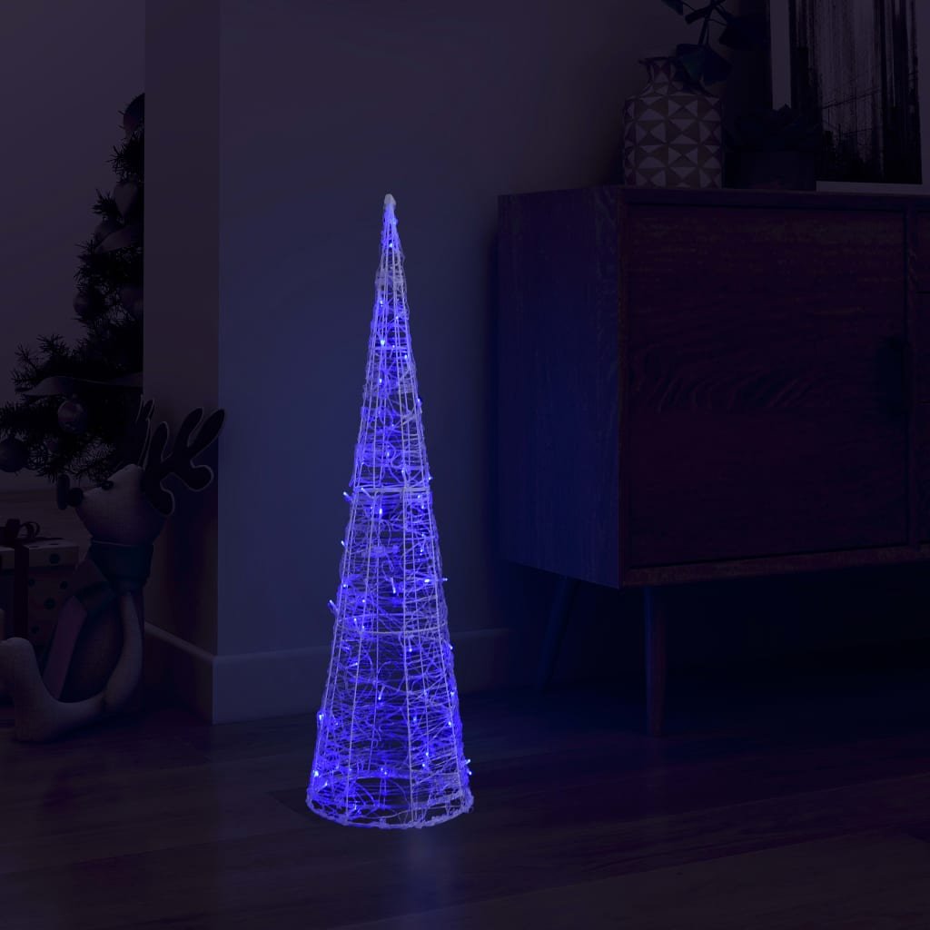 8720286414941_m_en_hd_1 Lichtkegel decoratief LED blauw 90 cm acryl - Afbeelding 1
