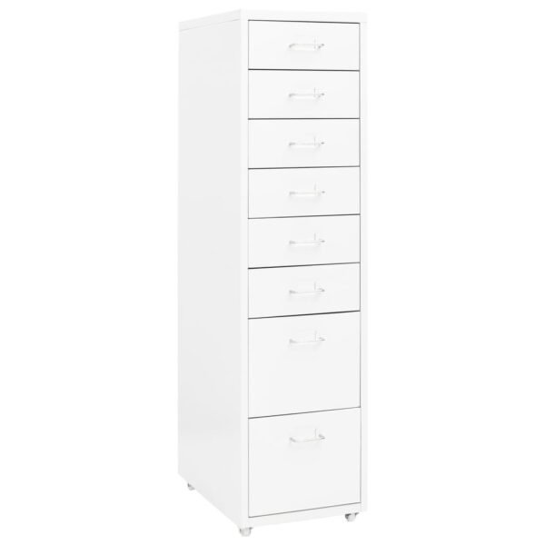 Provira Ladeblok verrijdbaar 28x41x109 cm metaal wit