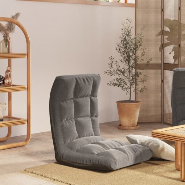 Provira Vloerstoel inklapbaar stof lichtgrijs