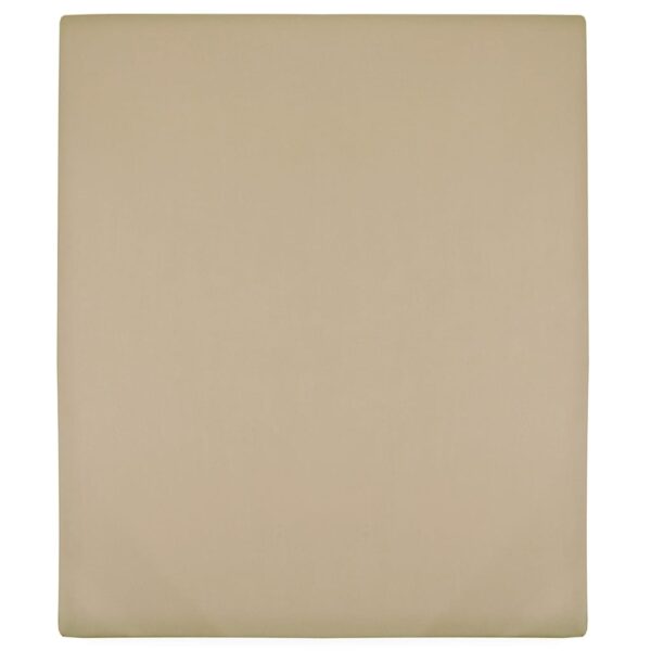 Provira Hoeslakens jersey 2 st 140x200 cm katoen taupe