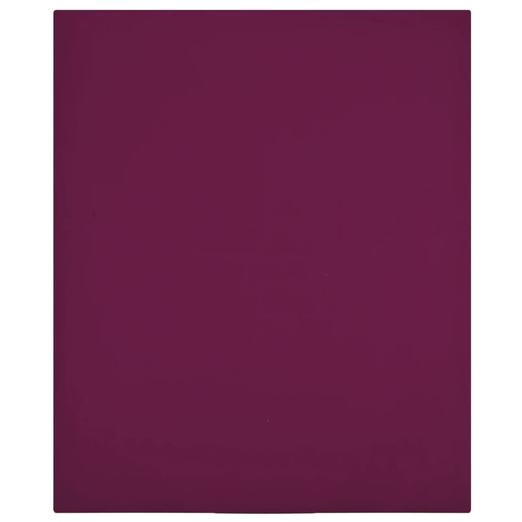 8720286658741_a_en_hd_1 Hoeslakens 2 st jersey 100x200 cm katoen bordeauxrood - Afbeelding 1