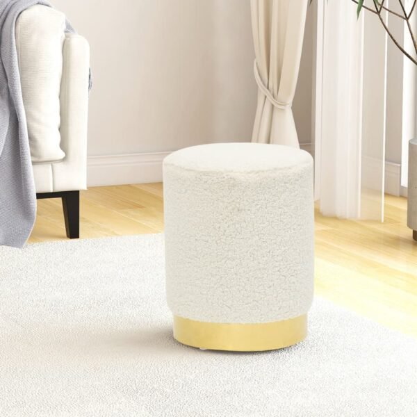 Provira Hocker rond fleece wit