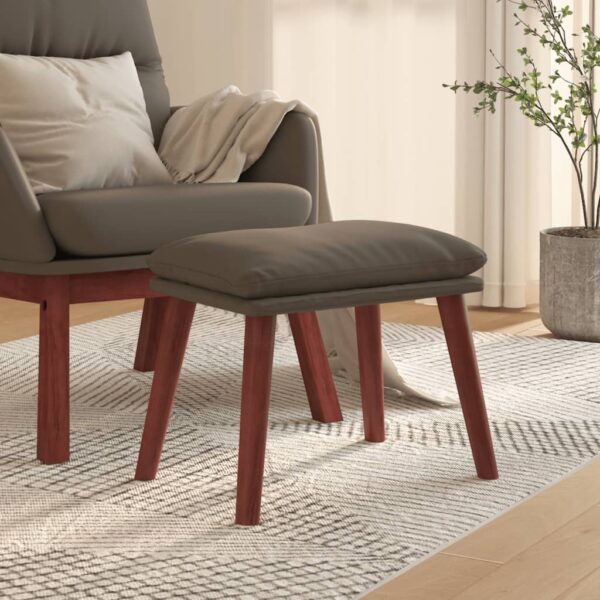 Provira Voetenbank 45x29,5x35 cm kunstleer grijs