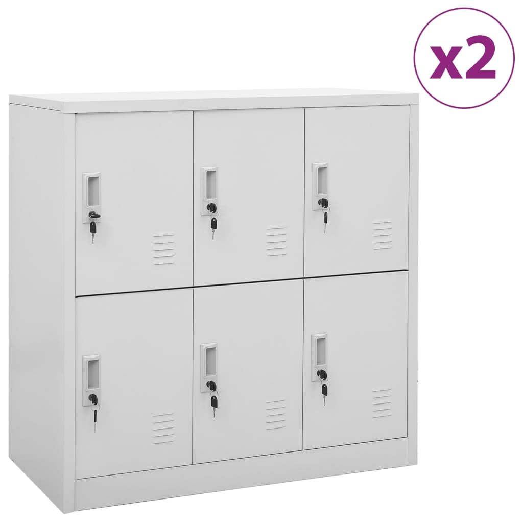 8720286847732_a_en_hd_1 Lockerkasten 2 st 90x45x92,5 cm staal lichtgrijs - Image 1