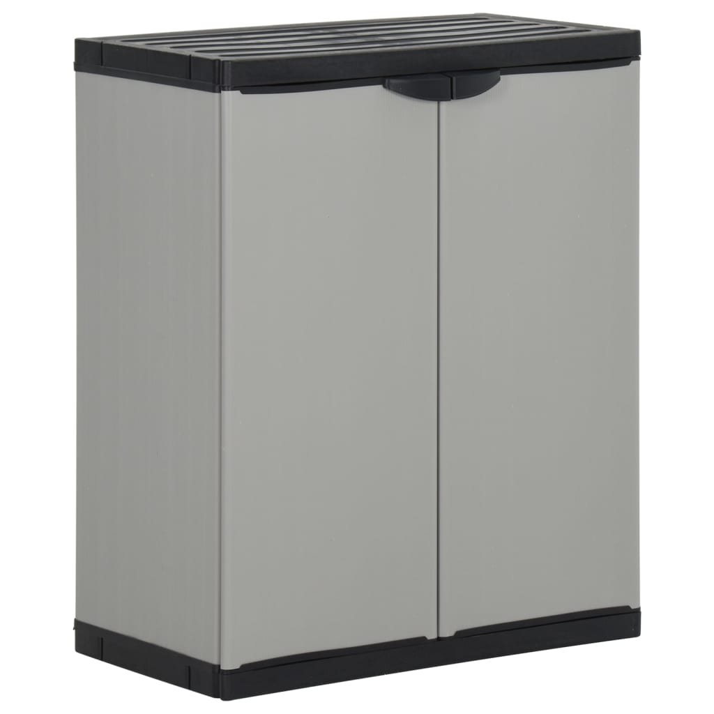 8720286875551_a_en_hd_1 Tuinafvalkast 68x40x85 cm polypropeen grijs en zwart - Image 1