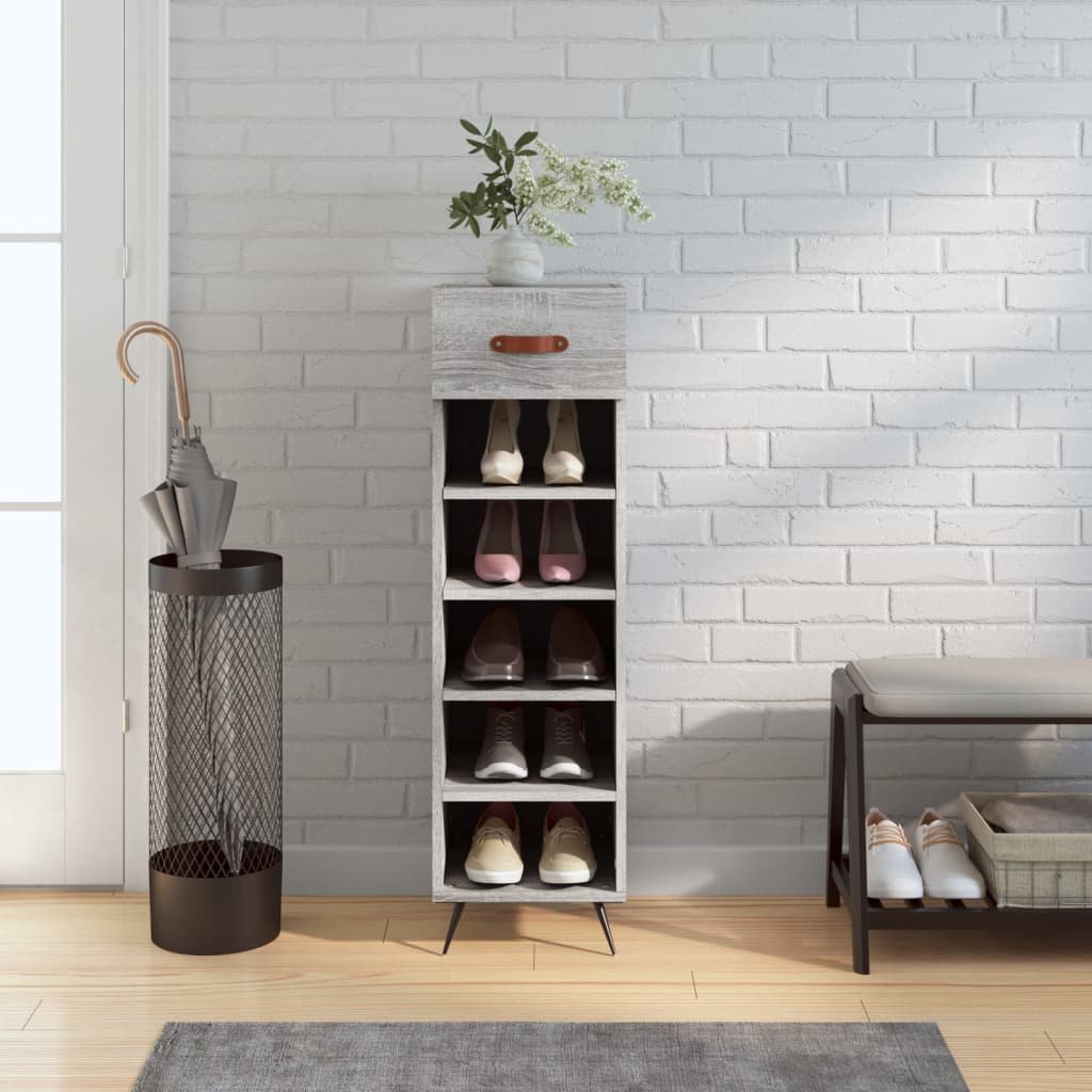 8720845430474_m_en_hd_1 Schoenenkast 30x35x105 cm bewerkt hout grijs sonoma eikenkleur - Image 1