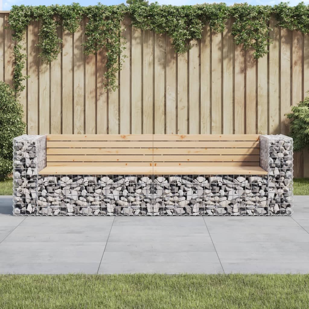 8720845453299_m_en_hd_1 Tuinbank schanskorfontwerp 244x71x65,5 cm massief grenenhout - Image 1