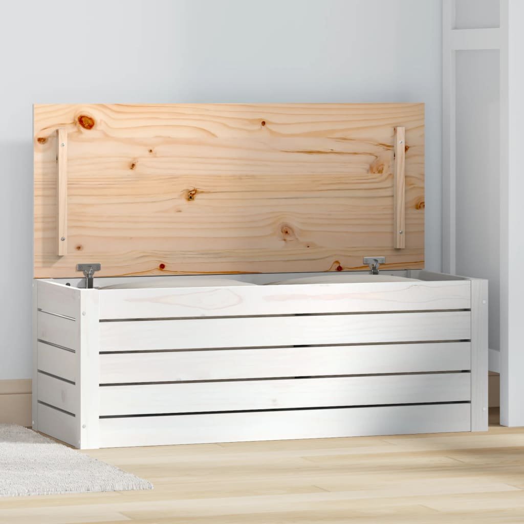8720845641450_m_en_hd_1 Opbergbox wit 89x36,5x33 cm massief grenenhout - Image 1