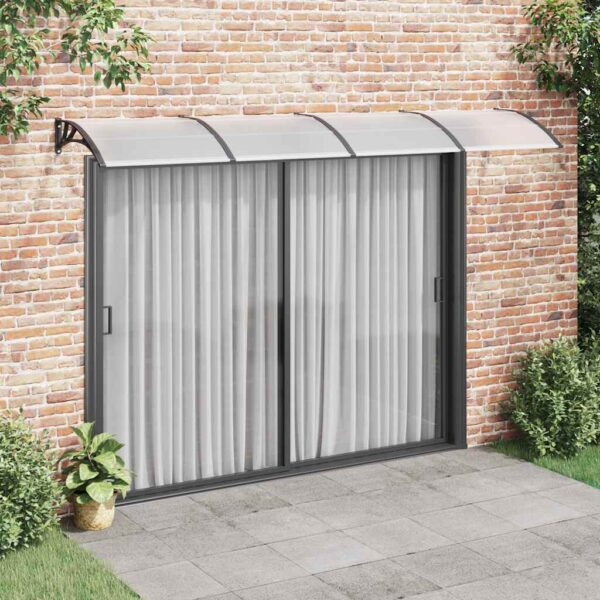 Provira Deurluifel 350x100 cm polycarbonaat zwart