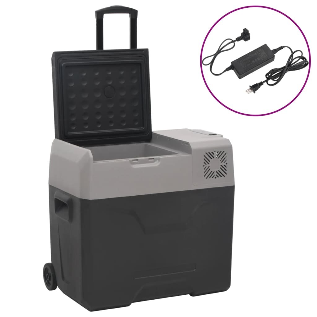 8720845736354_a_en_hd_1 Koelbox met wielen en adapter 40 L polypropeen zwart en grijs - Image 1