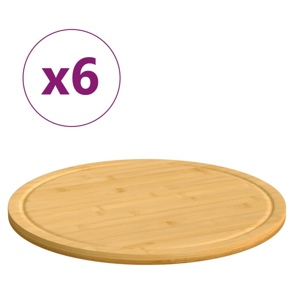 8720845773809_a_en_hd_1 Snijplanken 6 st Ø40x1,5 cm bamboe - Image 1