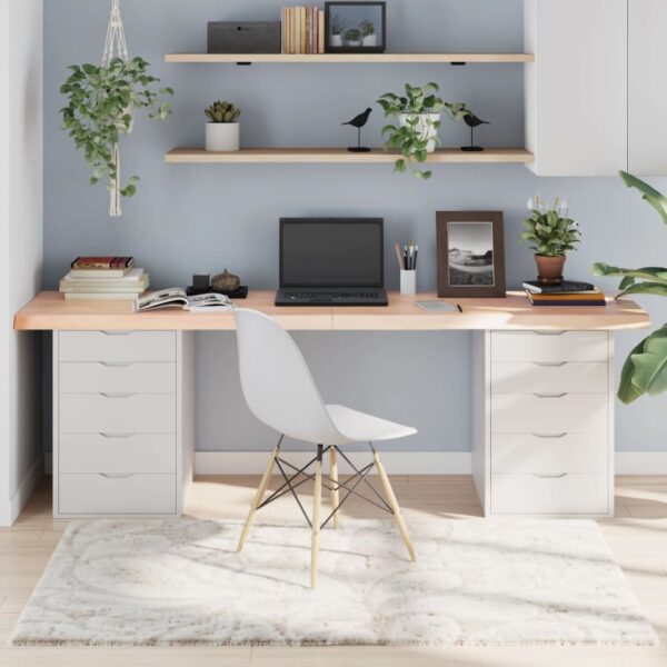 Provira Tafelblad 220x50x(2-6) cm onbehandeld massief eikenhout