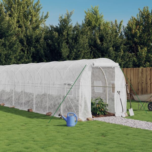 Provira Tuinkas met stalen frame 12 m² 6x2x2 m wit
