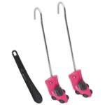 Schoenspanners met schoenlepel EU 34-40 kunststof roze
