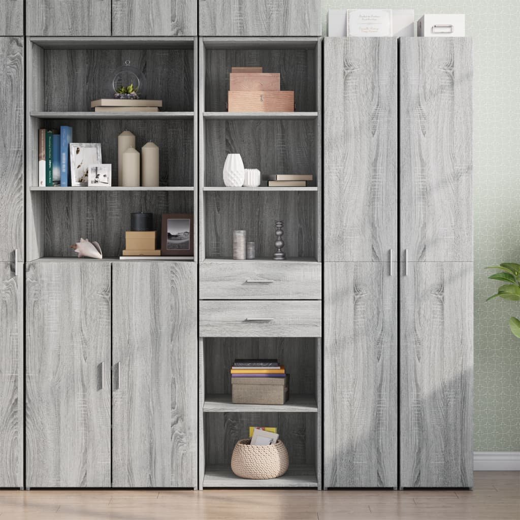 8721102655494_m_en_hd_1 Hoge kast 50x42,5x185 cm bewerkt hout grijs sonoma eikenkleurig - Image 1