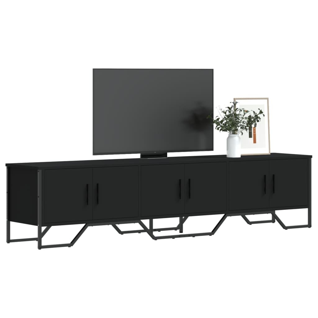 8721102811579_m_en_hd_1 Tv-meubel 180x34x41 cm bewerkt hout zwart - Afbeelding 1